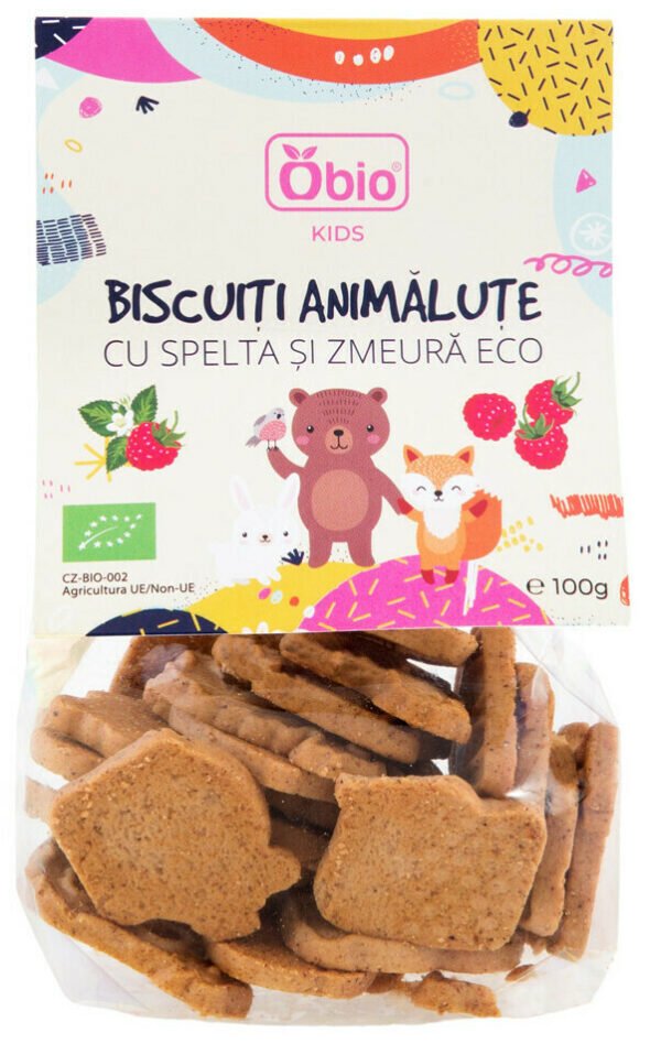 Biscuiti animalute cu spelta si zmeura