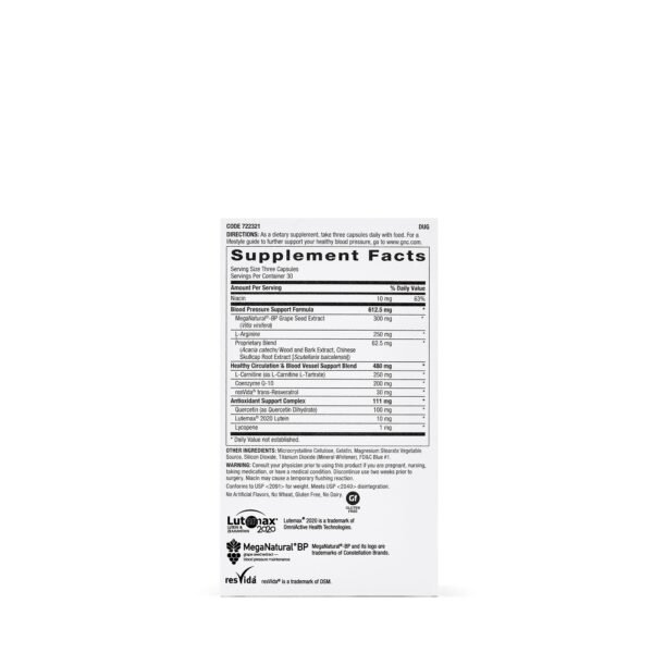Gnc Preventive Nutrition Healthy Blood Pressure Formula, Formula Pentru Reglarea Tensiunii Arteriale, 90 Cps - imagine 4