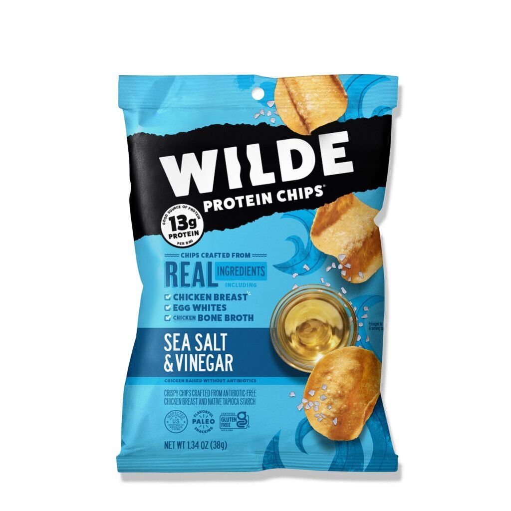 Wilde Protein Chips, Chipsuri Proteice Cu Aroma De Sare De Mare