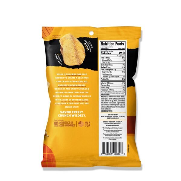 Wilde Protein Chips, Chipsuri Proteice Cu Aroma De Chicken & Waffles, 38 G - imagine 2