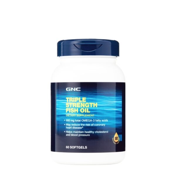 Gnc Triple Strength Fish Oil, Ulei De Peste, 60 Cps - imagine 2