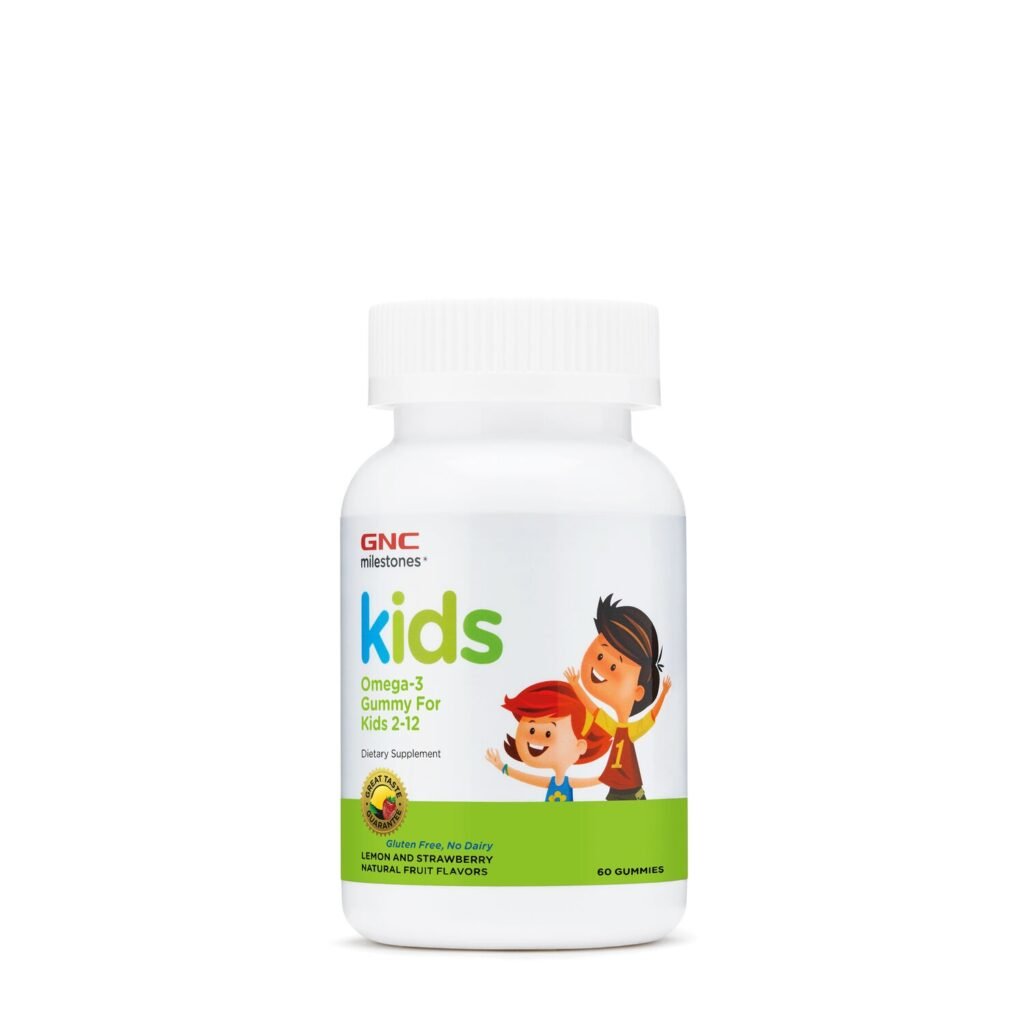 Gnc Milestones Kids Omega-3 Gummy, Acizi Grasi Omega-3 Pentru Copii 2-12 Ani, Cu Aroma Naturala