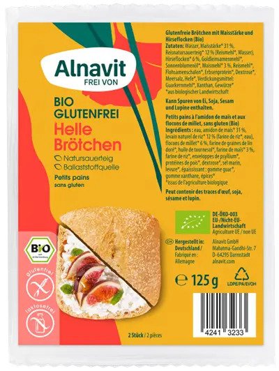 Chifle albe fara gluten, precoapte, bio, 125g,