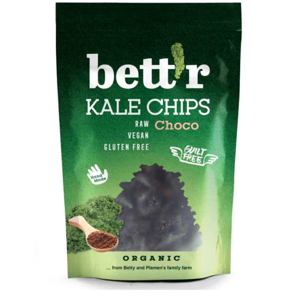 Chips din kale cu ciocolata raw eco