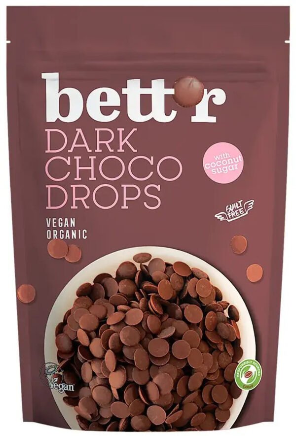 Choco drops Dark bio 200g