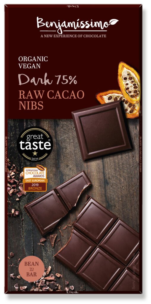 Ciocolata cu cacao nibs bio,