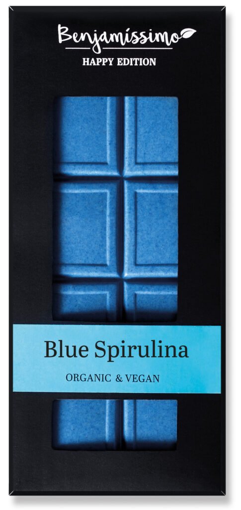 Ciocolata cu spirulina albastra bio,