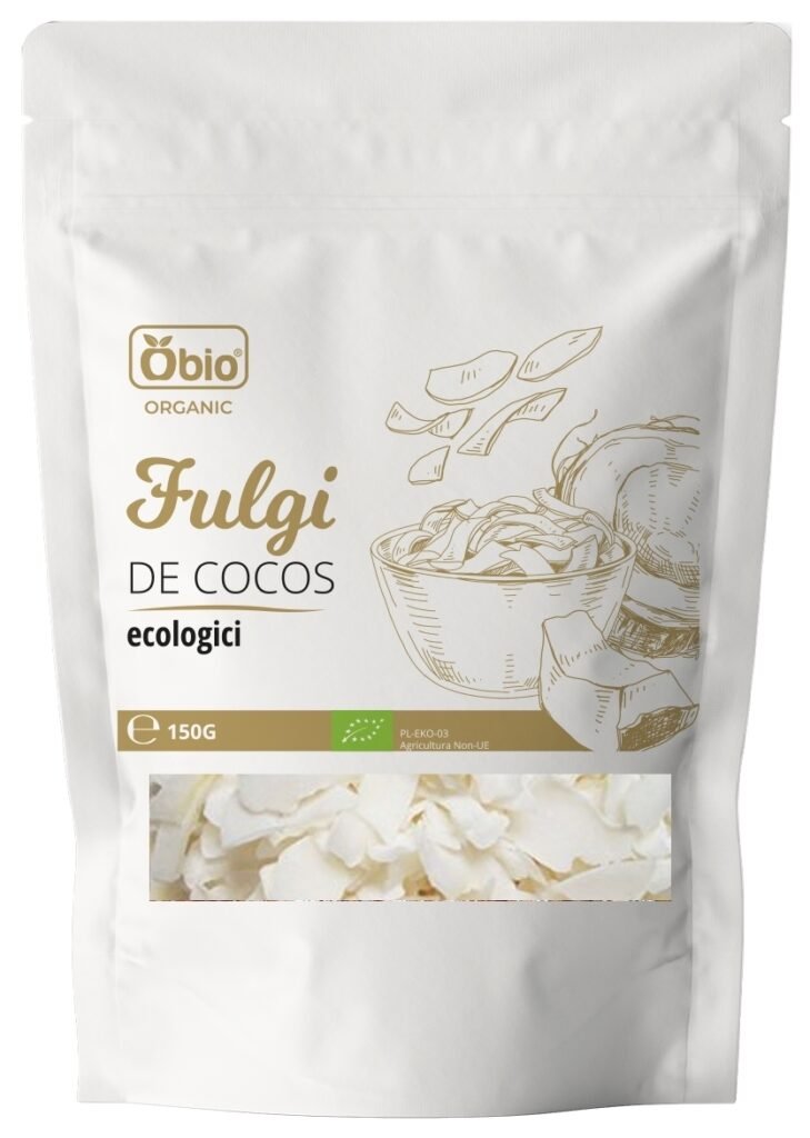 Fulgi de cocos raw bio