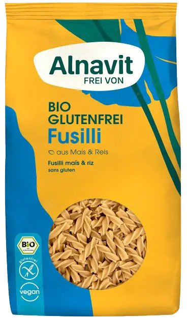 Fusilli din porumb si orez fara gluten,