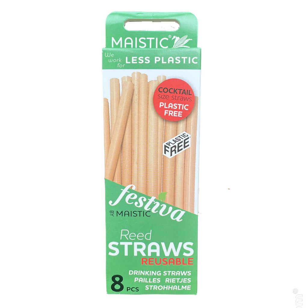 Pai din stuf pentru baut, 14cm, plastic free, set