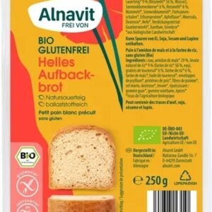 Paine alba fara gluten, precoapta, bio,