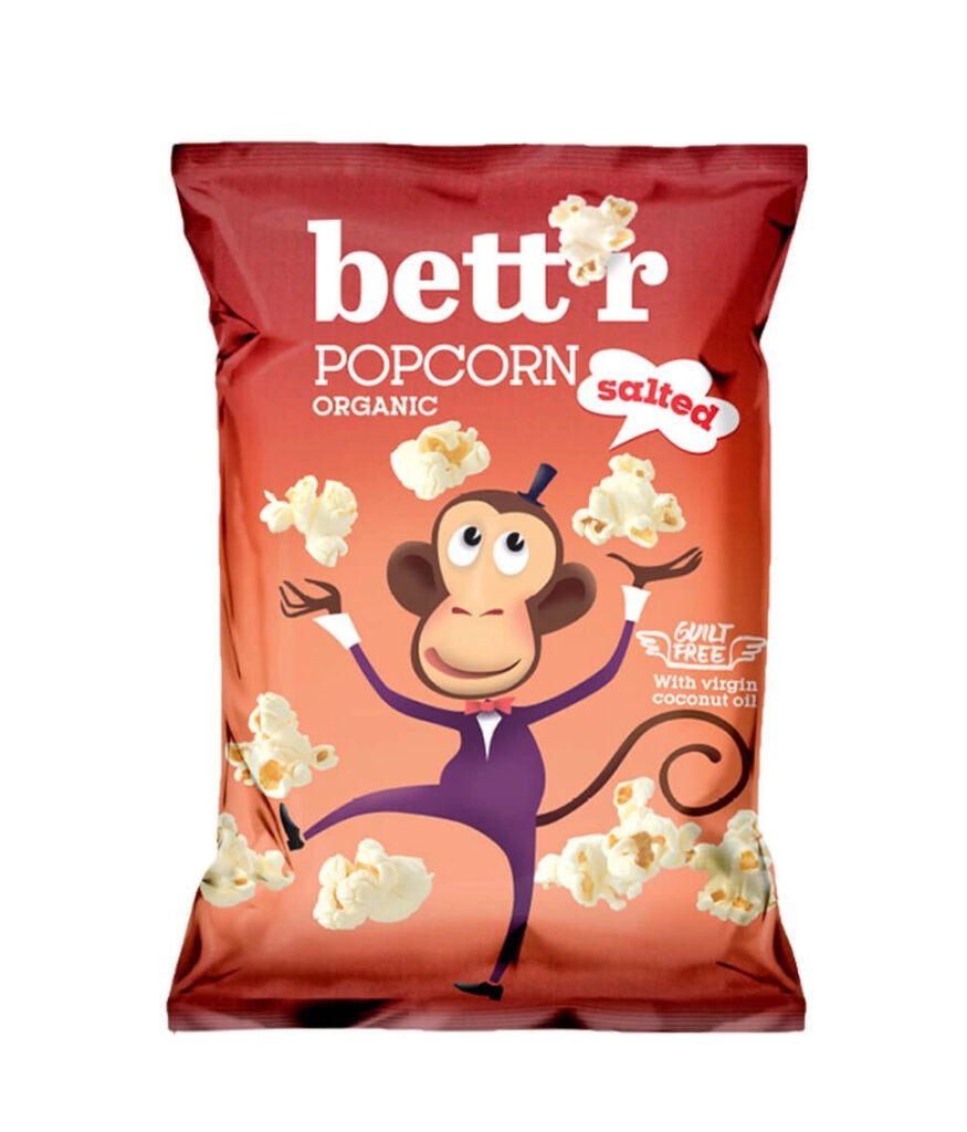 Popcorn cu sare bio 60g