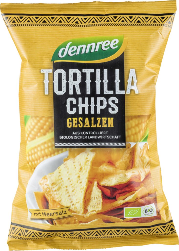 Tortilla chips cu sare bio