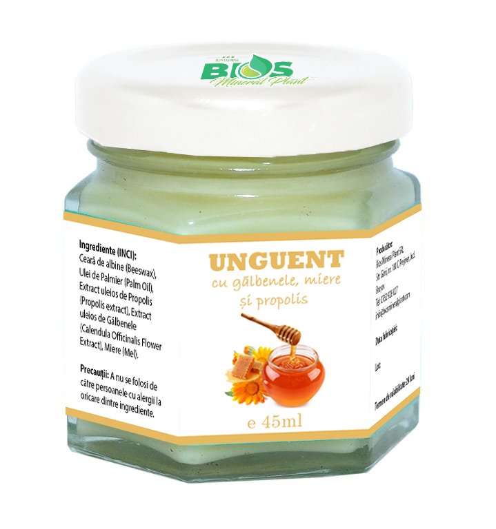 Unguent cu galbenele, miere si propolis, 45ml,