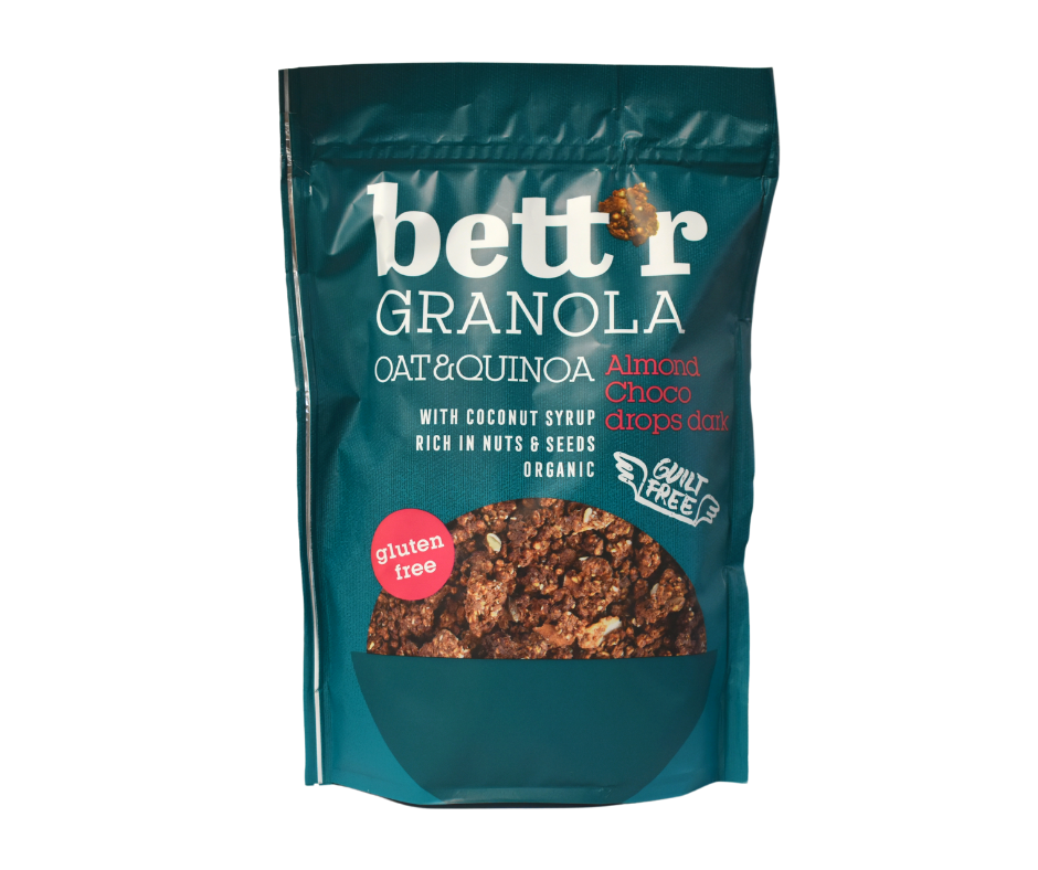 Granola cu migdale si bucati de ciocolata neagra fara gluten