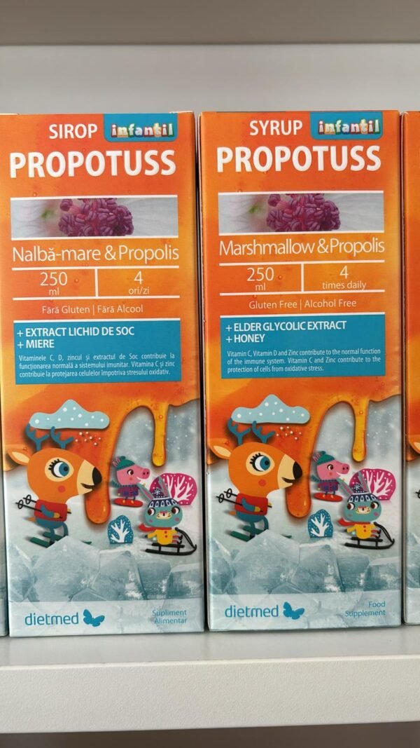 Propotuss Infantil, sirop nalba mare si propolis, 250ml – Dietmed