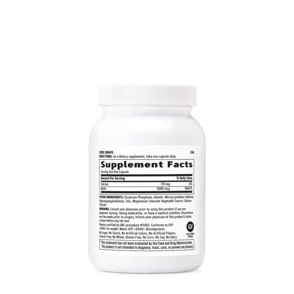 Gnc Biotin 5000 Mcg, Biotina, 120 Cps - imagine 2