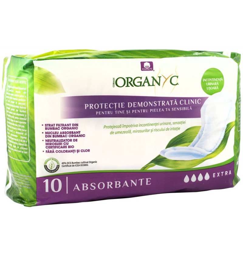 Absorbante extra pentru incontinenta, din bumbac organic,