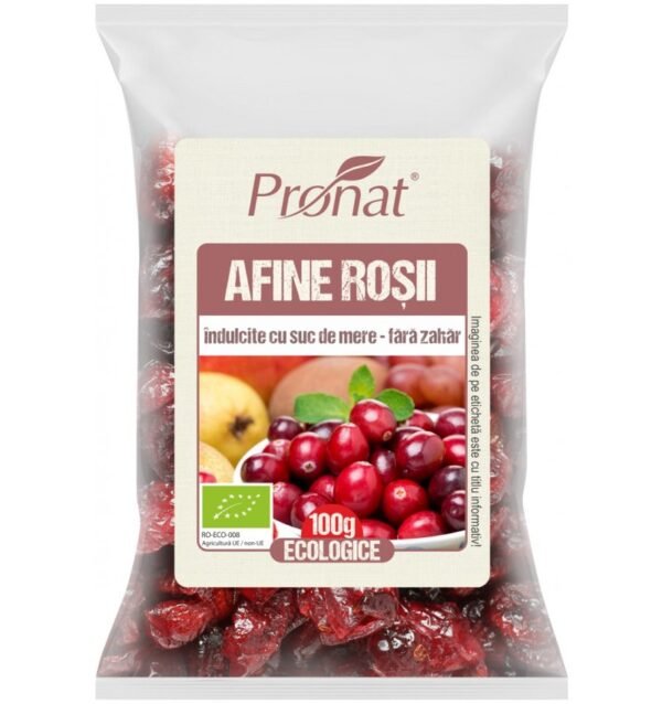 Afine rosii bio indulcite cu suc de