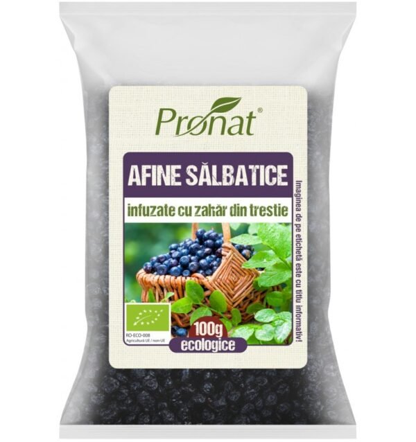 Afine salbatice bio indulcite cu zahar din