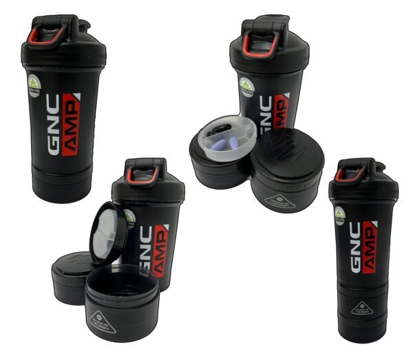 Gnc Blender Bottle Shaker Cup V2, Prostak Compartiment Pentru Suplimente, 450 Ml - imagine 2