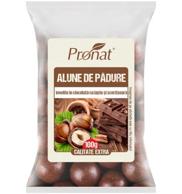 Alune de padure invelite in ciocolata cu lapte si