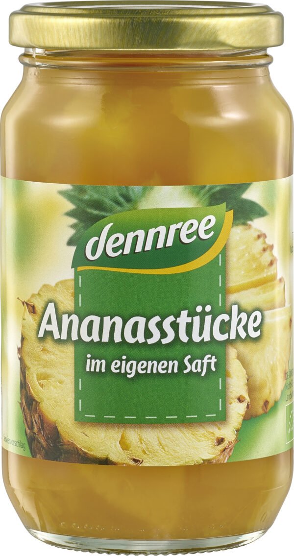 Ananas bucati in suc de ananas bio