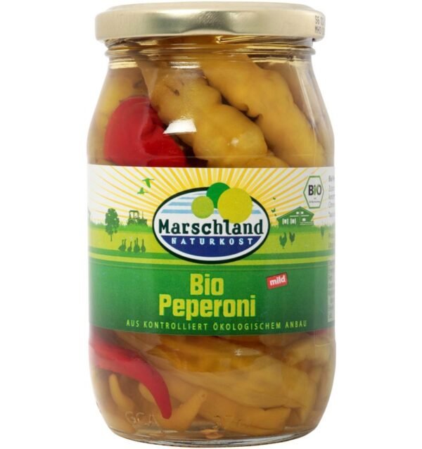 Ardei iute mediu in otet de mere bio 320g /