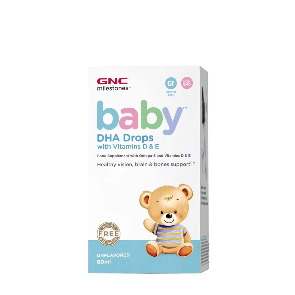 Gnc Milestones Baby Dha Drops With Vitamins D & E, Picaturi Cu Dha + Vitamina D