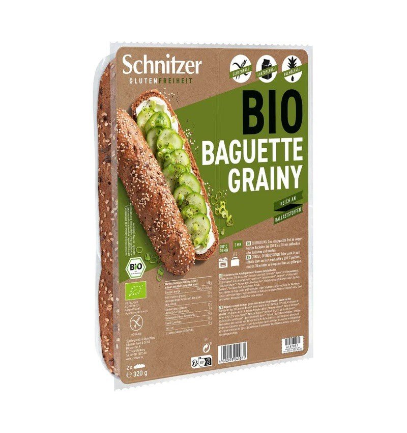 Baghete bio fara gluten, cu seminte, 320g