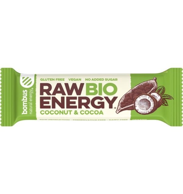 Baton energizant bio, Raw Energy, cu nuca de cocos si