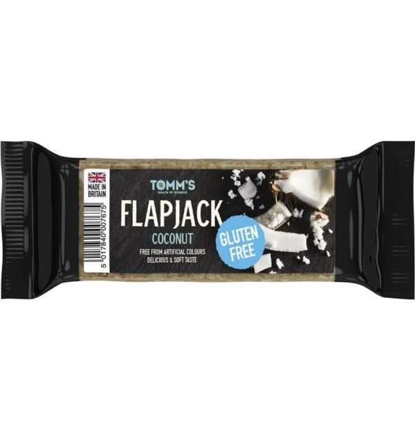 Baton energizant Flapjack Tomm’s, cu nuca de cocos, fara