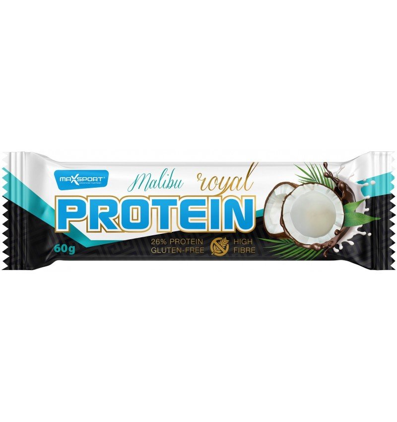 Baton proteic cu cocos Royal Malibu, 60g