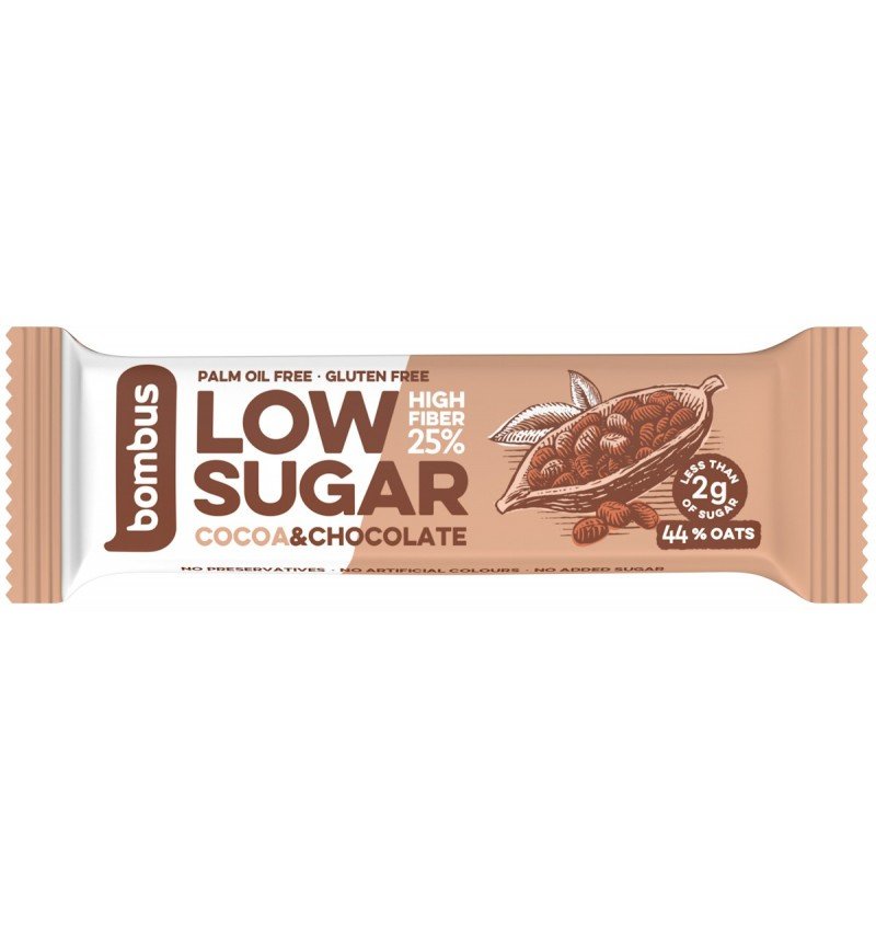 Baton proteic Low Sugar cu cacao si