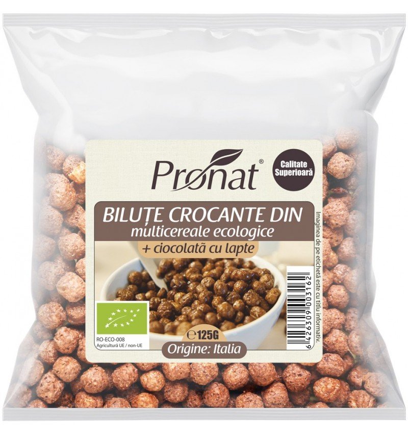 Bilute crocante din multicereale bio + ciocolata cu