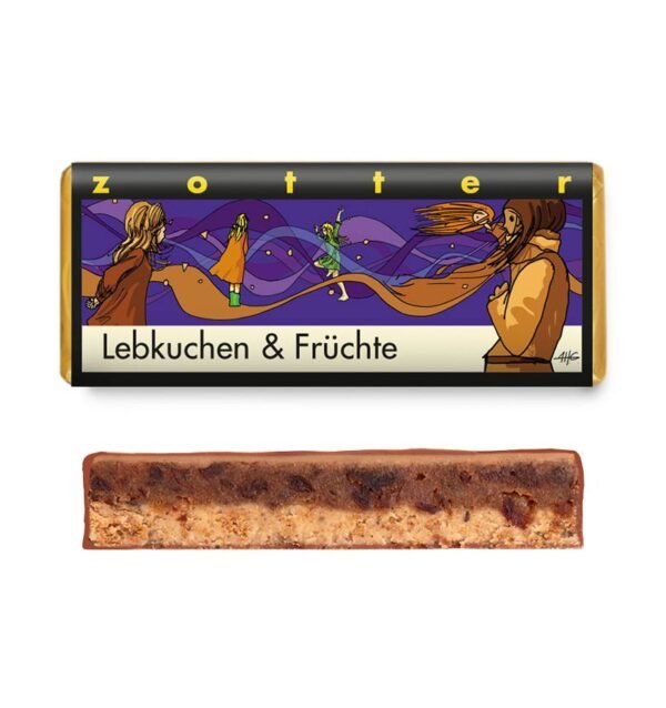 Bio & Fair ciocolata cu lapte si fructe Lebkuchen &