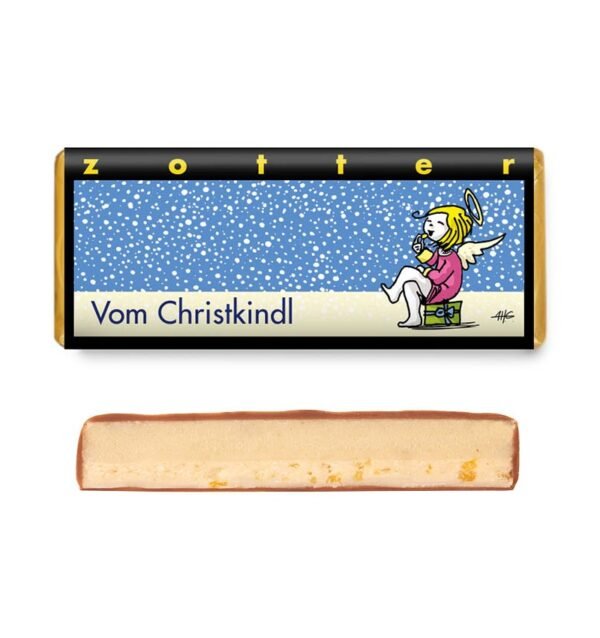 Bio & Fair ciocolata cu lapte umpluta cu ganache de vanilie si crispy de