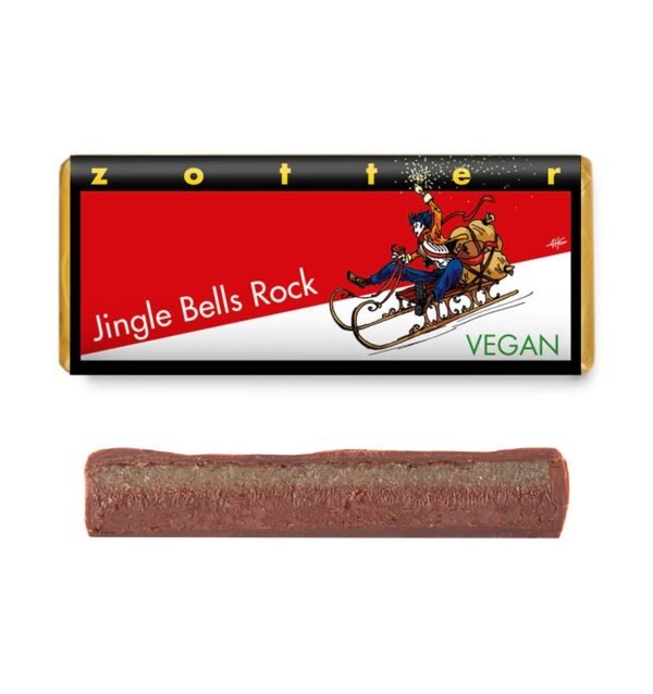 Bio & Fair ciocolata neagra 70% cacao umpluta cu martipan si ganache de vin