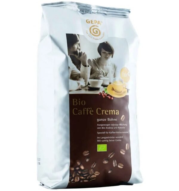 Cafea bio boabe crema, 1000g