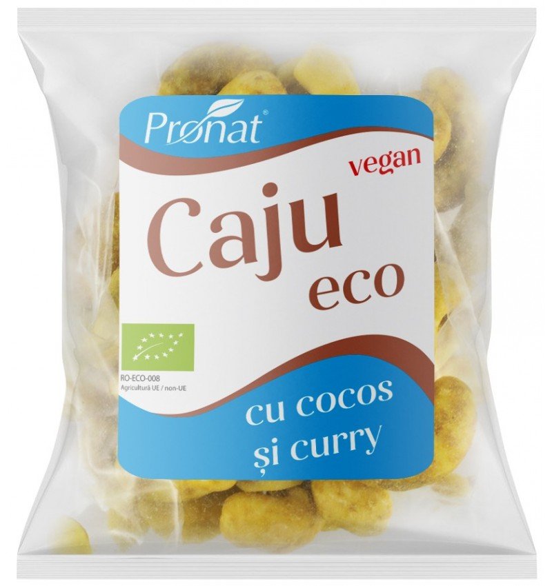 Caju bio condimentat cu aroma de curry si nuca de