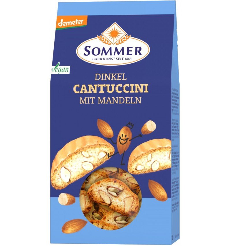 Cantuccini bio crocant din grau spelta cu migdale,