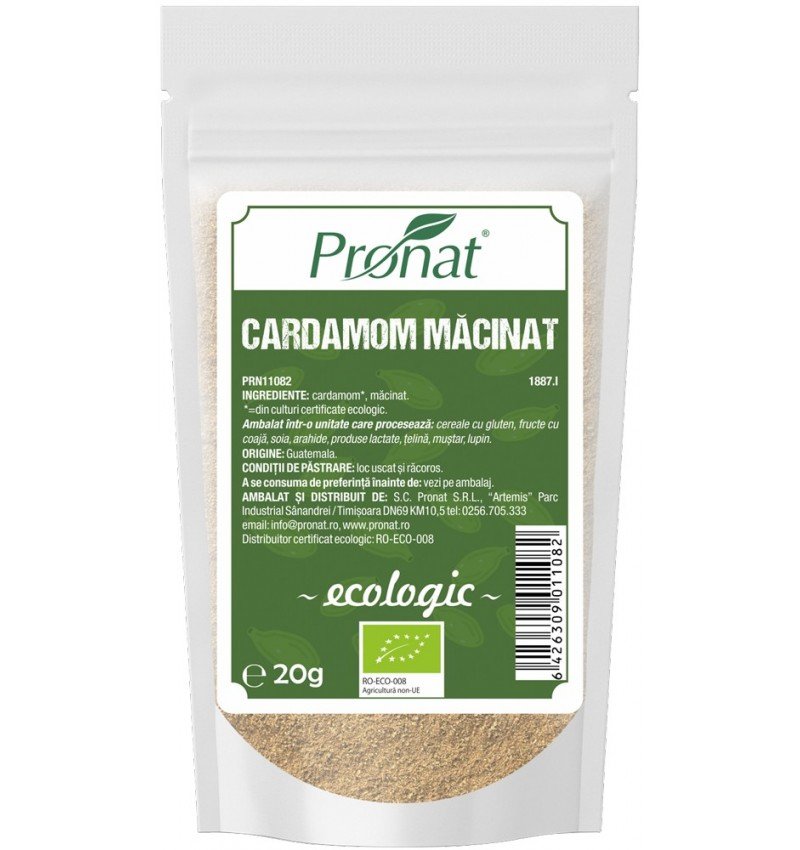 Cardamom bio macinat, 20g