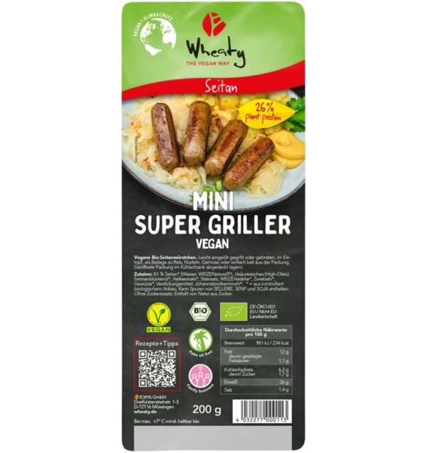 Carnaciori mini bio vegani pentru grill, 200