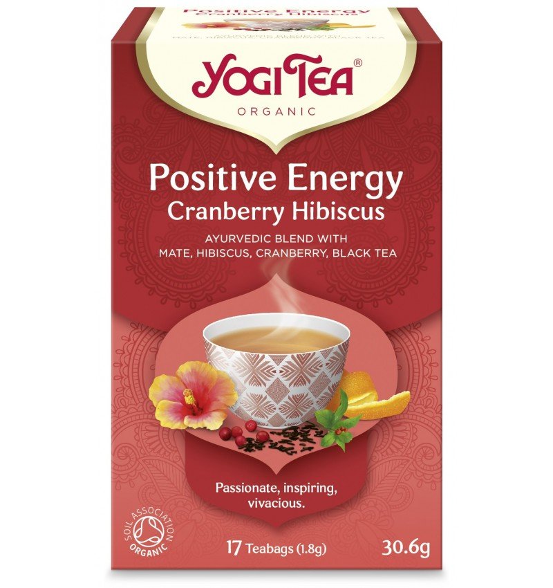 Ceai bio Energie Pozitiva Merisor si Hibiscus, 17 pliculete