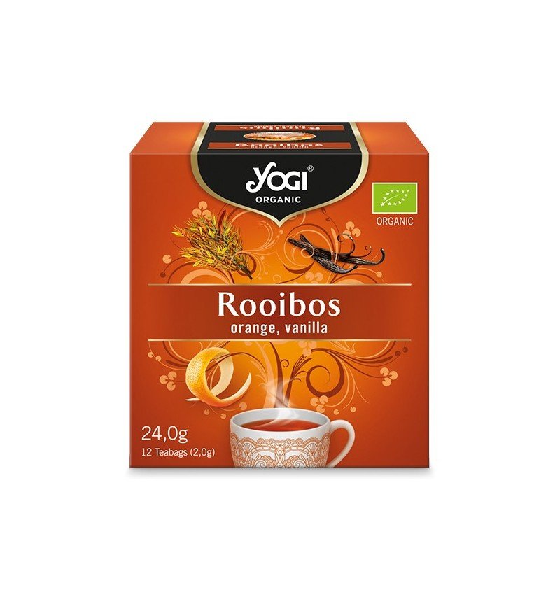 Ceai bio rooibos, portocale si vanilie, 24.0g 12 pliculete a