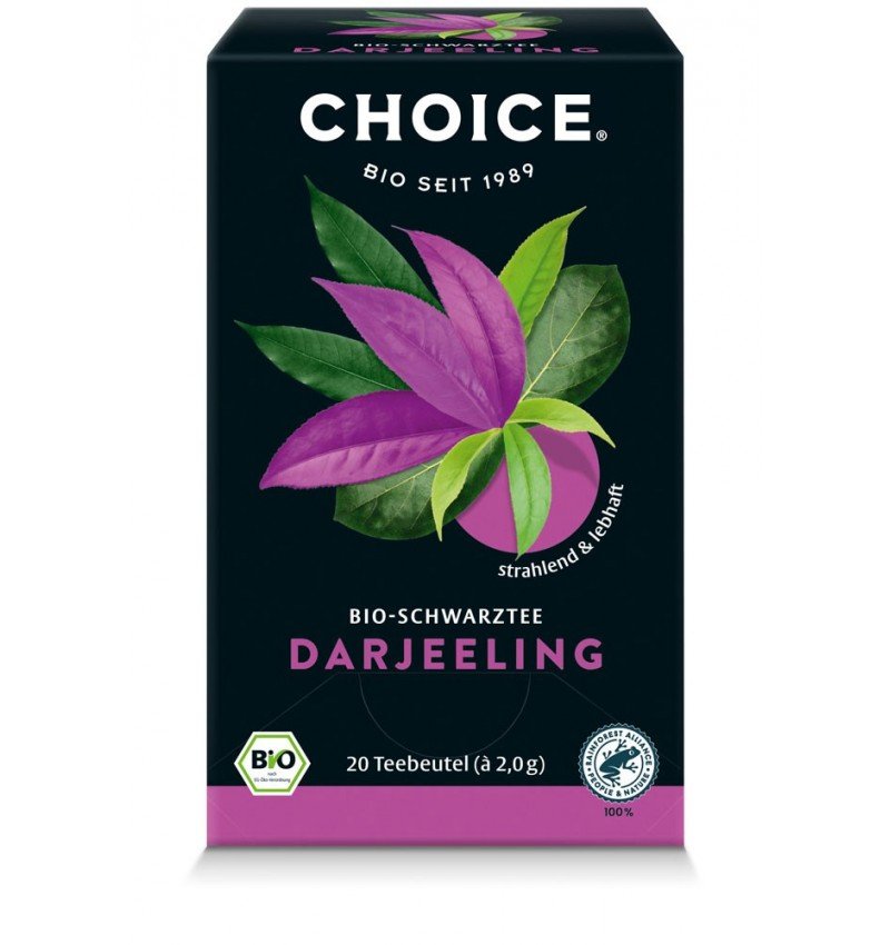 Ceai negru bio Darjeeling, 20 pliculete a 2g