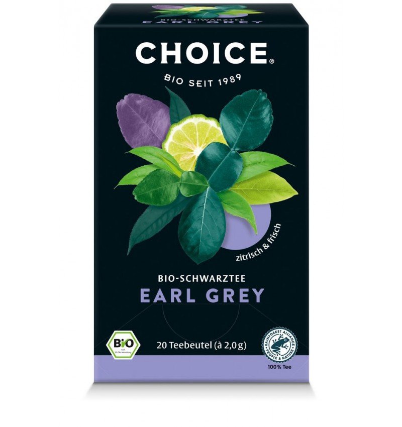 Ceai negru bio Earl Grey, 20 pliculete a 2.0g