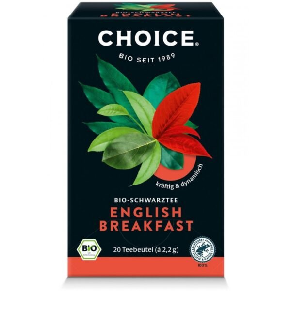 Ceai negru bio English Breakfast, 20 pliculete a 2.2g