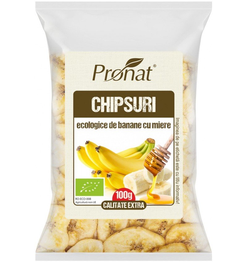 Chipsuri bio de banane cu miere,