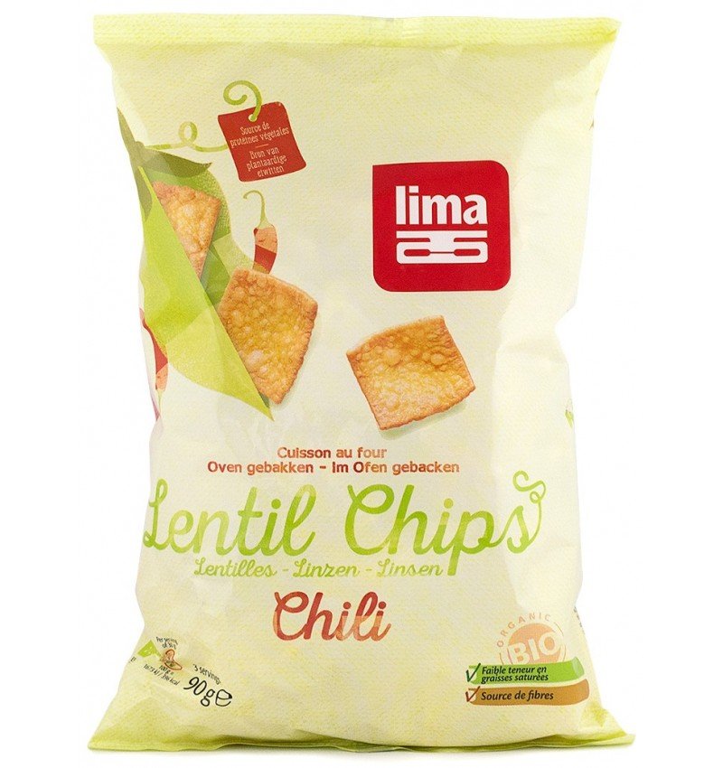 Chipsuri bio din linte cu chilli,